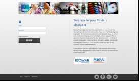 
							         Client Access - Ipsos Mystery Shopping								  
							    