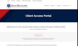 
							         Client Access Portal - Quick Med Claims, LLC								  
							    