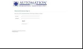 
							         Client and Customer Sign In - Automation Personnel Services								  
							    