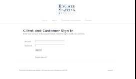 
							         Client and Customer Sign In - Discover Staffing								  
							    