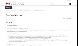 
							         Client Application Status - On-Line Services								  
							    
