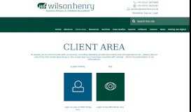 
							         Client area - Wilson Henry								  
							    