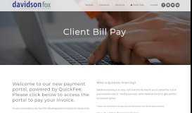 
							         Client Bill Pay - Davidson Fox								  
							    