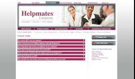 
							         Client FAQs - Helpmates Staffing Services								  
							    