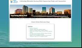 
							         Client Home Page - the Tampa Housing Authority Portal								  
							    