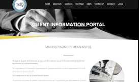 
							         Client Information Portal | Myers Davison Ginger								  
							    