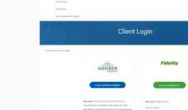 
							         Client Login - Adviser Investments								  
							    