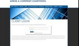 
							         Client Login - Arkin & Company Chartered								  
							    