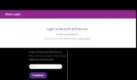 
							         Client Login | Ascentis								  
							    