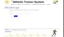 
							         Client Login - Athletic Trainer System								  
							    