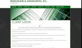 
							         Client Login - Buechlein & Associates, PC								  
							    