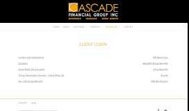 
							         Client Login | Cascade Financial Group								  
							    