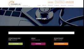
							         Client Login - Complia Health								  
							    