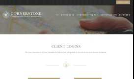 
							         Client Login - Cornerstone Comprehensive Wealth Management								  
							    