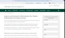 
							         Client Login Information | Fisher Investments								  
							    