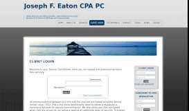 
							         Client Login - Joseph F. Eaton CPA PC								  
							    