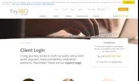 
							         Client Login | Pay360								  
							    