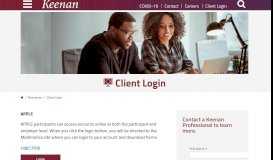
							         Client Login Portal | Keenan.com - Keenan & Associates								  
							    