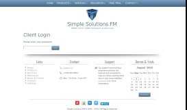 
							         Client Login - Simple Solutions FM								  
							    