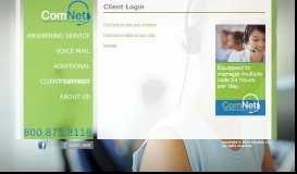 
							         Client Login Telephone Answering Service 24/7 ... - ComNet								  
							    