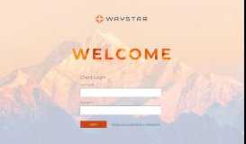 
							         Client Login - Waystar								  
							    
