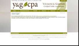 
							         Client Login - Youmans & Gardner | Certified Public Accountants								  
							    