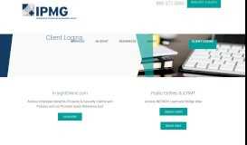 
							         Client Logins | IPMG								  
							    