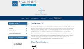 
							         Client Portal | Adam Carroll, Legal PC								  
							    