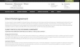 
							         Client Portal Agreement - Fiebiger, Swanson, West & Co., PLLP								  
							    