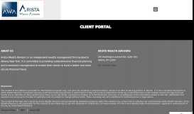 
							         Client Portal | Arista Wealth Advisors								  
							    