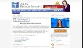 
							         Client Portal | Ask The Business Lawyer - Business Lawyer for ...								  
							    