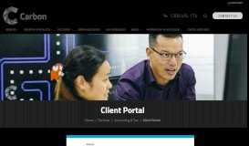 
							         Client Portal - Carbon Group								  
							    