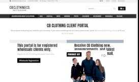 
							         Client Portal - CB Clothing								  
							    