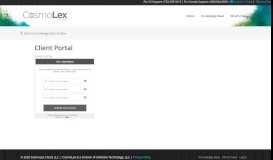 
							         Client Portal – CosmoLex Support								  
							    