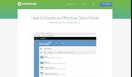 
							         Client Portal Creation: 3 Smart Steps | Onehub								  
							    