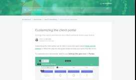 
							         Client Portal Customizations | Dubsado Help Center								  
							    