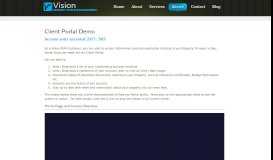 
							         Client Portal Demo - Vision Property & Estate Management								  
							    