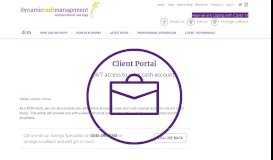 
							         Client Portal | Dynamic Cash Management								  
							    
