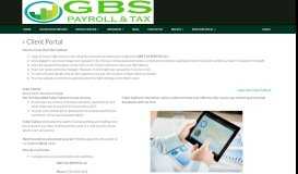 
							         Client Portal - GBS TAX SERVICE LLC.								  
							    