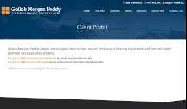 
							         Client Portal - Gollob Morgan Peddy								  
							    