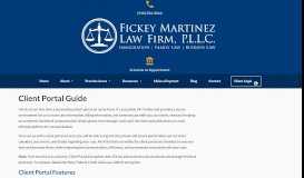 
							         Client Portal Guide | Fickey Martinez Law Firm								  
							    