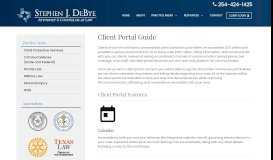 
							         Client Portal Guide | Stephen J. DeBye, Attorney & Counselor at Law								  
							    