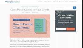 
							         Client Portal Guides for Your Clients - SimplePractice Blog								  
							    
