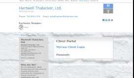 
							         Client Portal - Hartwell Thalacker, Ltd.								  
							    