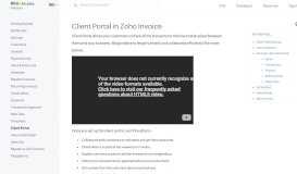 
							         Client Portal | Help - Zoho Invoice								  
							    