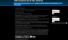 
							         Client Portal - Hollis Kuckelman Van De Veer, Chartered								  
							    