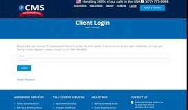 
							         Client Portal Log-in | Continental Message Solution								  
							    