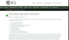 
							         Client Portal Login Access Information - SCL Tax - SCL Tax Services								  
							    