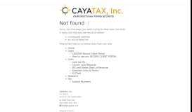 
							         Client Portal Login | CAYATAX, Inc.								  
							    