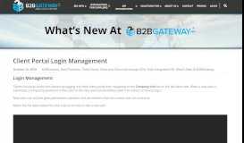 
							         Client Portal Login Management | B2BGateway								  
							    